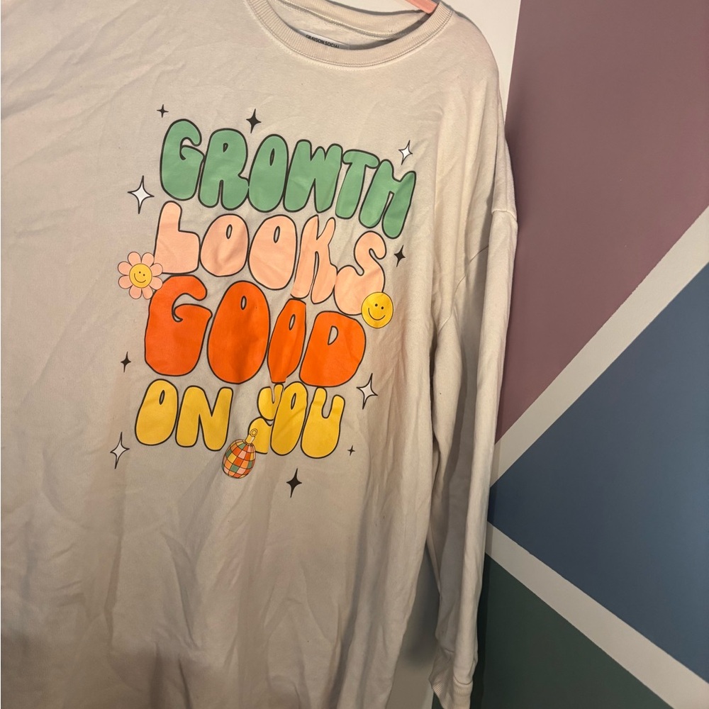 Graphic Long Sleeve Shirt - cream